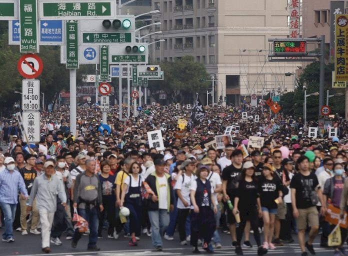 Großkundgebung in Kaohsiung