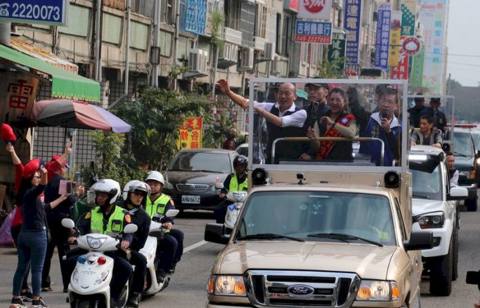 KMT-Kandidat Han Kuo-yu auf Wahlkampftour in Nantou (Foto: CNA)