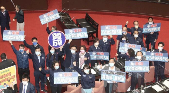 修憲複決滿20歲才可投 是否併九合一大選待決