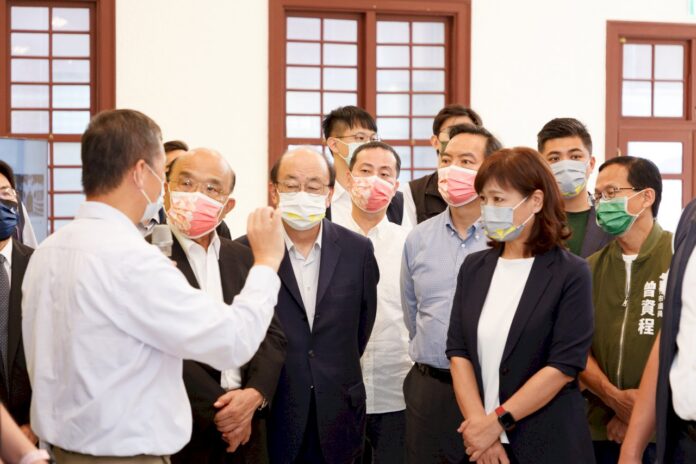 2022選戰/蘇揆訪新竹州圖 沈慧虹:政績非天上掉下