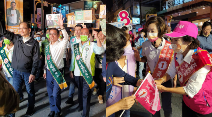 2022選戰/宜蘭縣選前之夜 江聰淵林姿妙掃街催票