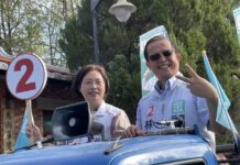 2022選戰/桃園後山車隊掃街 賴香伶:盼選民沉澱比較政見