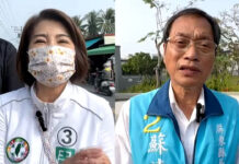 Ứng viên huyện trưởng hai đảng phái của Bình Đông vào chợ truyền thống vận động bầu cử